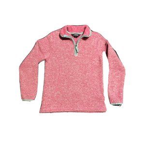 Lands End Girls Fleece Sweater 1/4 Zip Small 7/8 Soft Warm Pullover Shirt
